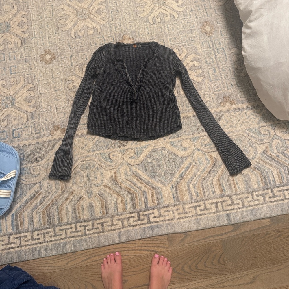 Free people black thermal top